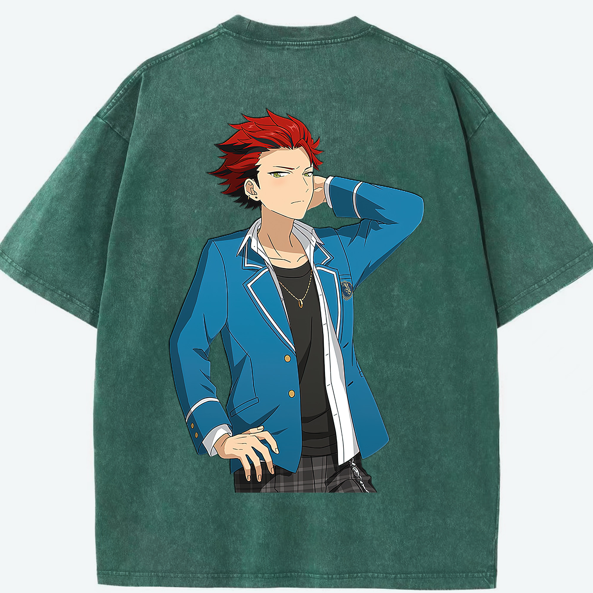 （画像用） あんさんぶるスターズ! Ensemble Stars 綿100% ヴィンテージ風 半袖Tシャツ（背面プリント）